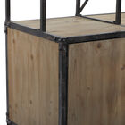 Industrial Rectangular Brown Wood and Metal Multi-Tiered Clothing Rack, 72"H x 44"L x 17"W, , alternate image number 5