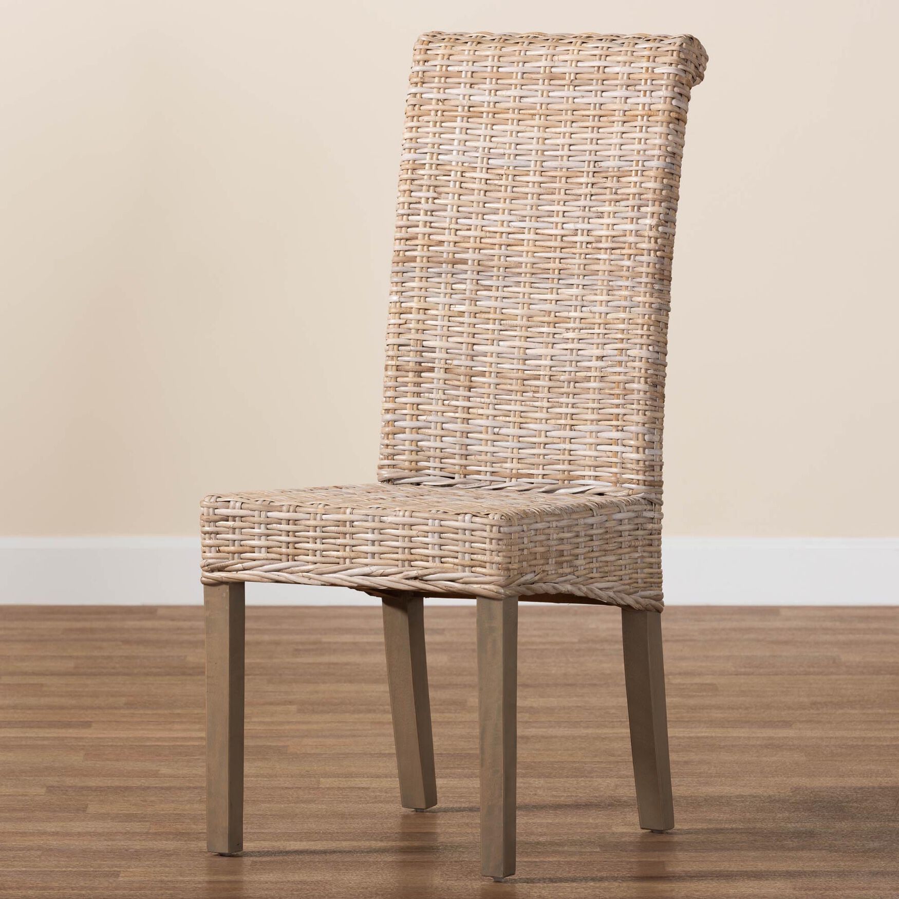 Santiago Bohemian Grey Natural Kubu Rattan and Mango Wood Dining Chair, , alternate image number 13