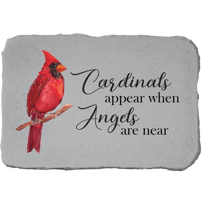Cardinals Appear Garden Memorial Accent Stone, GREY, hi-res image number null
