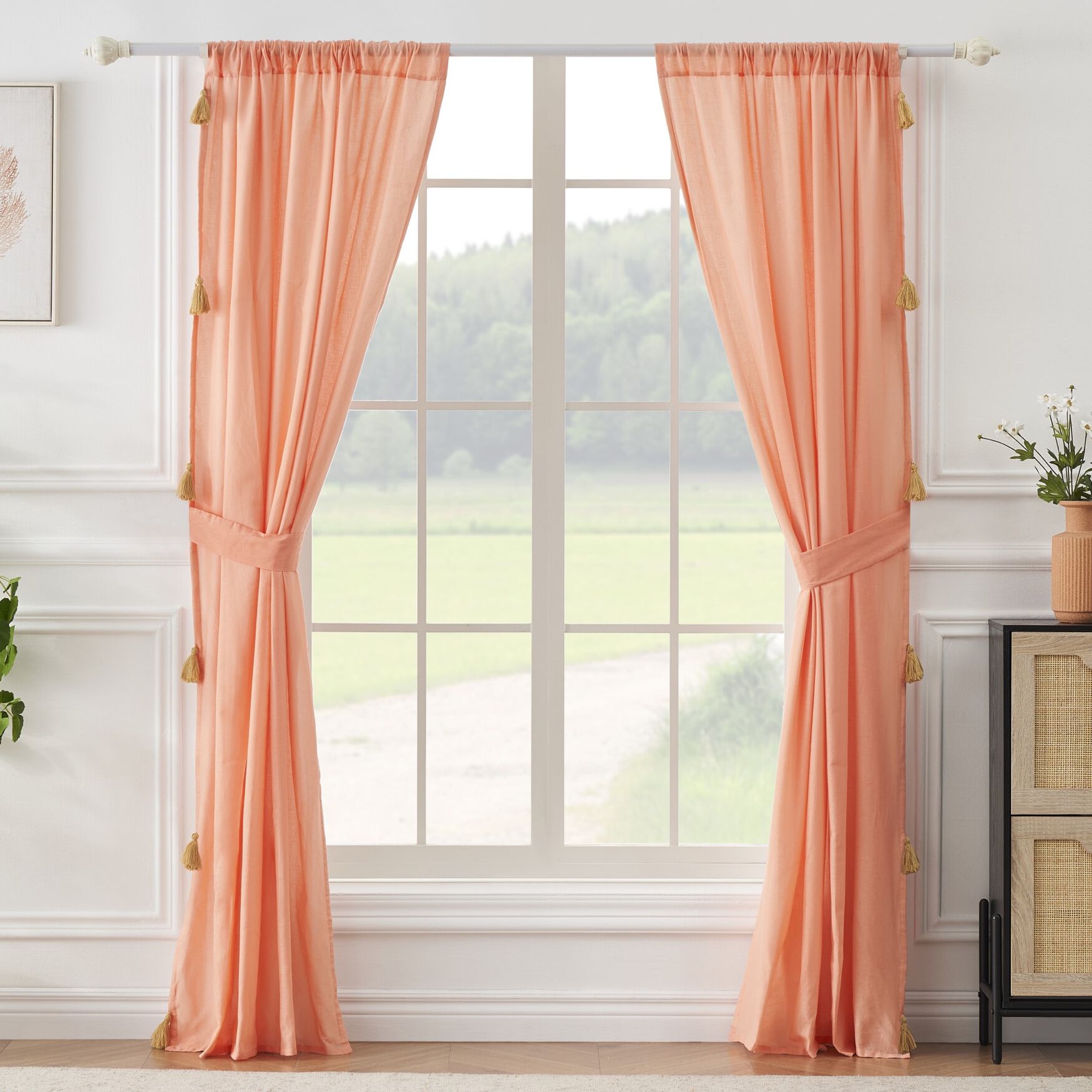 Monterrey Window Curtain Panels, Set of 2, 84 inches, , alternate image number 3
