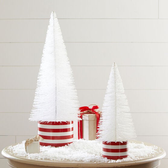 Large Tabletop Glitter Tree, WHITE RED Large Tabletop Glitter Tree, WHITE RED