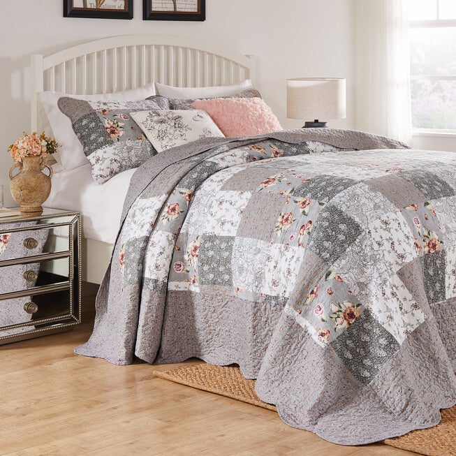 Giulia Reversible CottonRich Bedspread Set Brylane Home