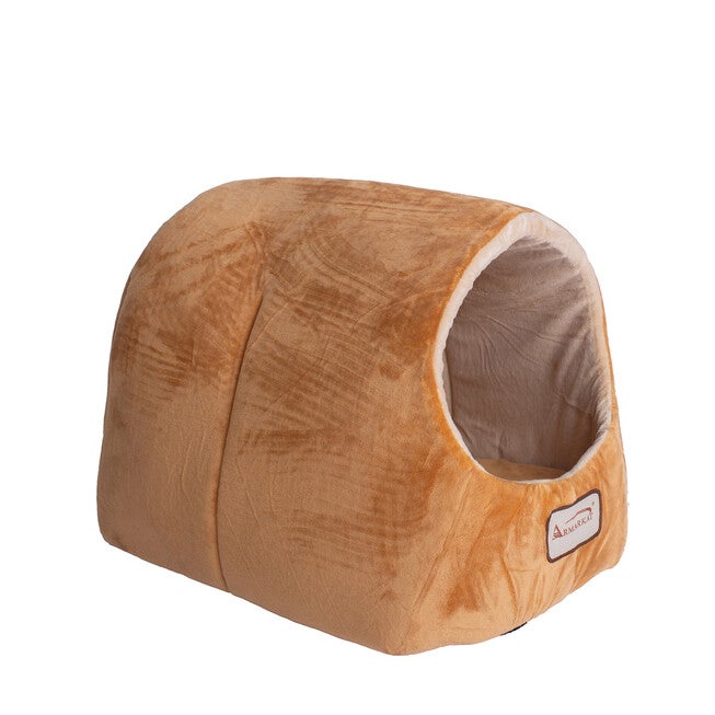 Cat Pet Small Dog Cave Shape Bed, Brown, , alternate image number null