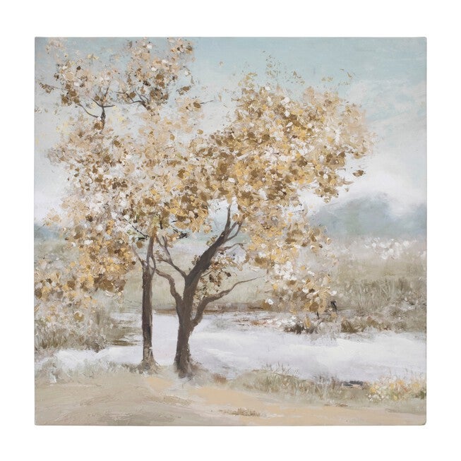 Framed Tree Canvas Art (Set of 2), BLUE BEIGE, alternate image number null