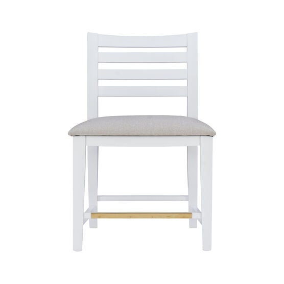 Flynn Counter Stool White Upholstered Set of 2, , alternate image number null