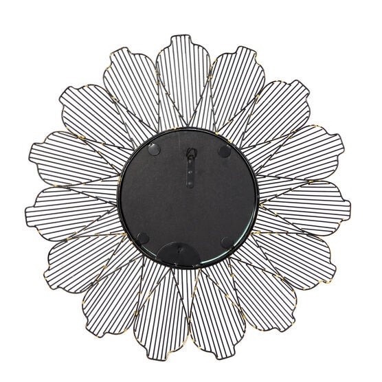 Black Contemporary Metal Wall Mirror, , on-hover image number null