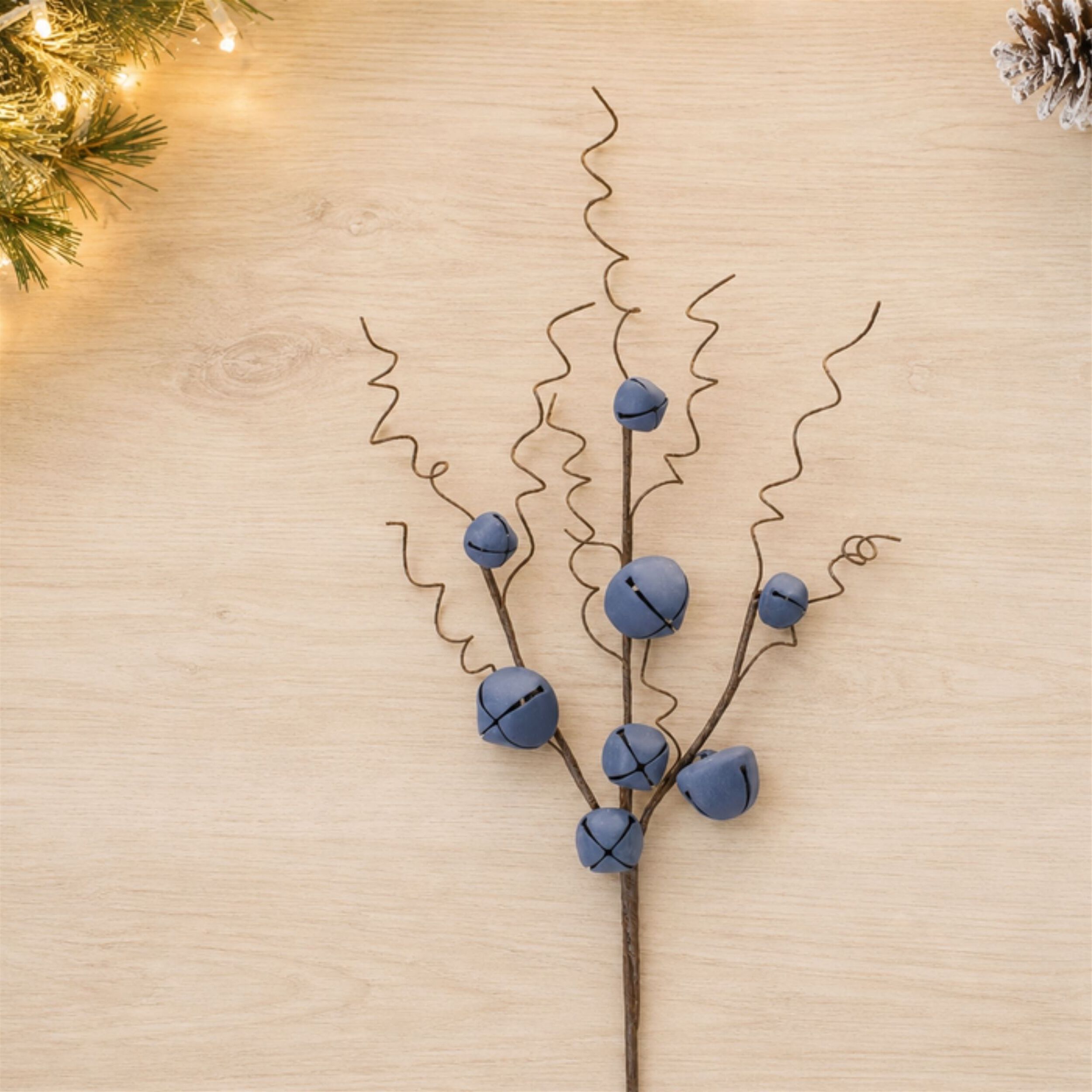 Rustic Jingle Bell Stem (Set of 4), BLUE, alternate image number 2