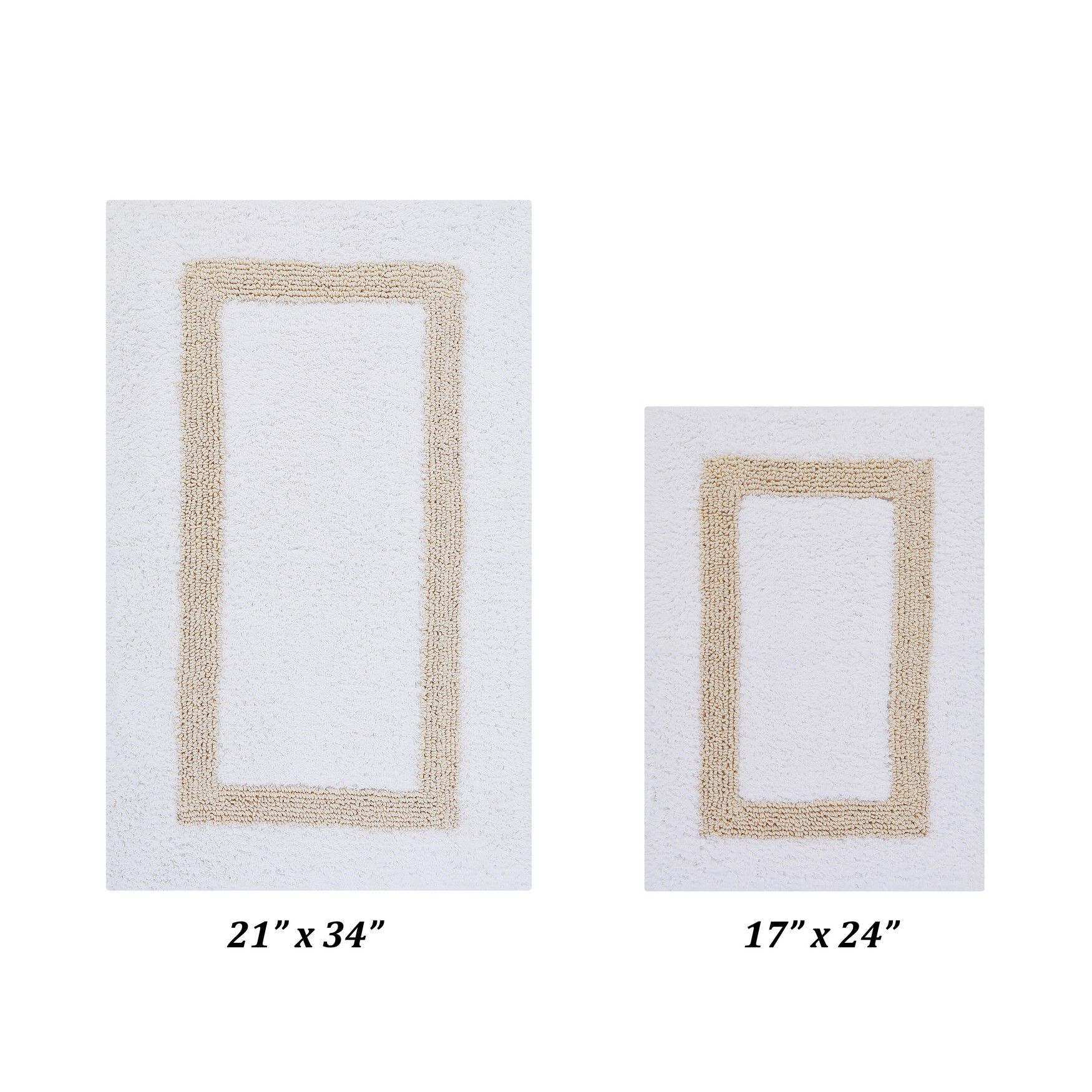 Hotel Collectionis Bath Mat Rug 2 Piece Set (17" x 24" | 21" x 34")