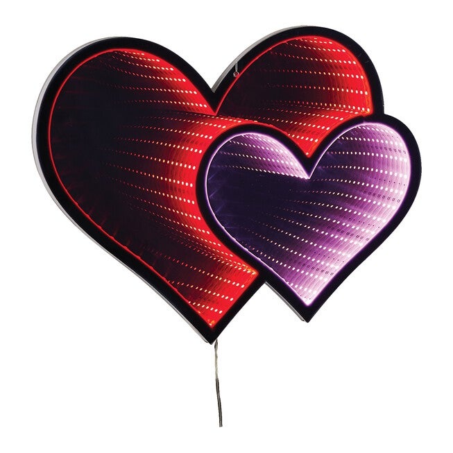Hanging Heart Ekko Light Display 15.75 inchesH, RED PINK, hi-res image number 0