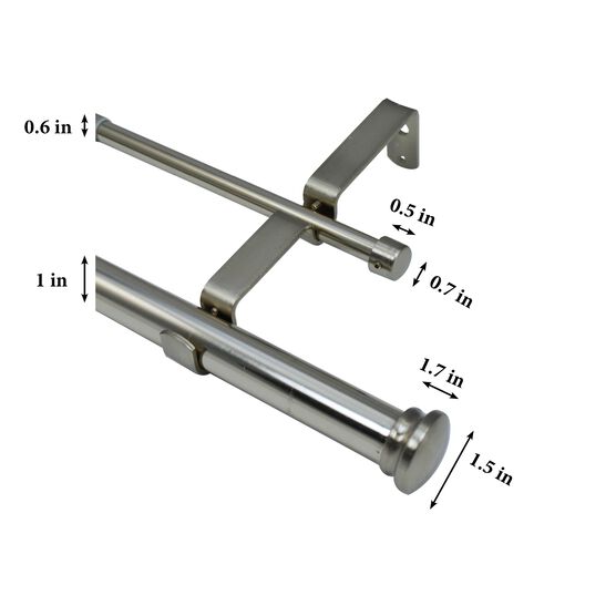 Imperial Corona Double Window Curtain Rod Set Window, , on-hover image number null