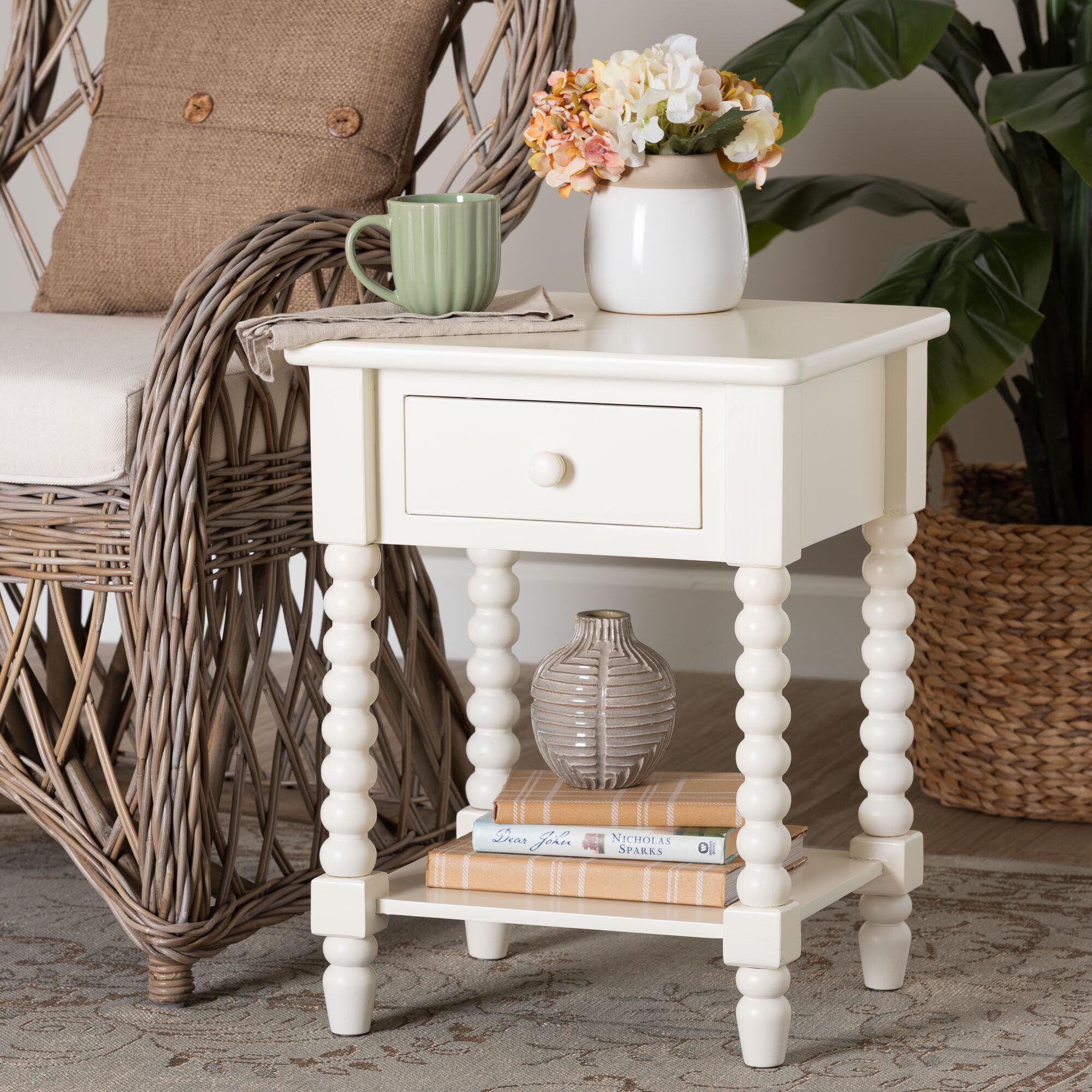 Raynera End Table, WHITE, hi-res image number 0