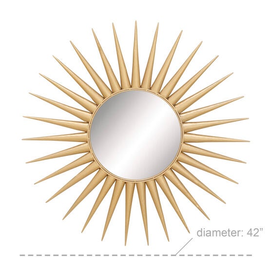 Cosmoliving By Cosmopolitan Gold Glam Wall Mirror, , alternate image number null