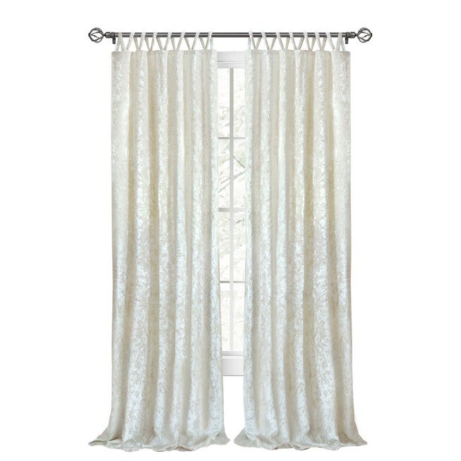 Harper Criss-Cross Window Curtain Panel - 50x63, CREAMY WHITE, hi-res image number null