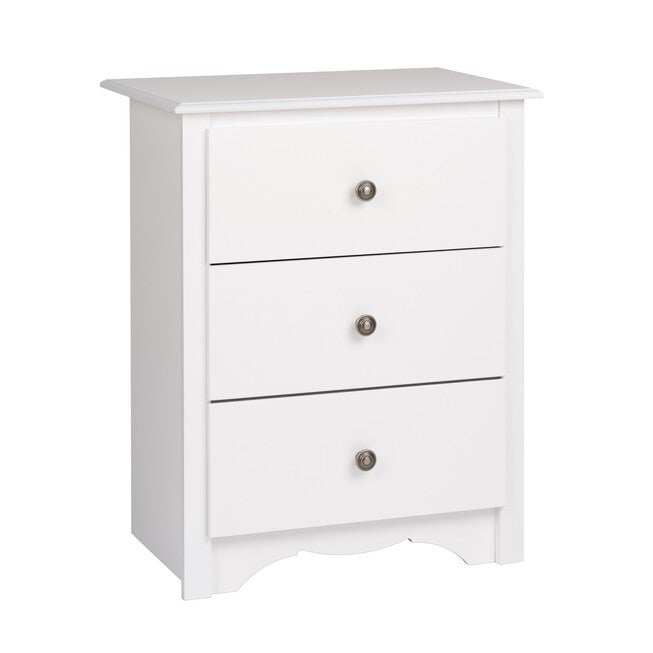 Monterey 3-Drawer Tall Nightstand, White, , on-hover image number null