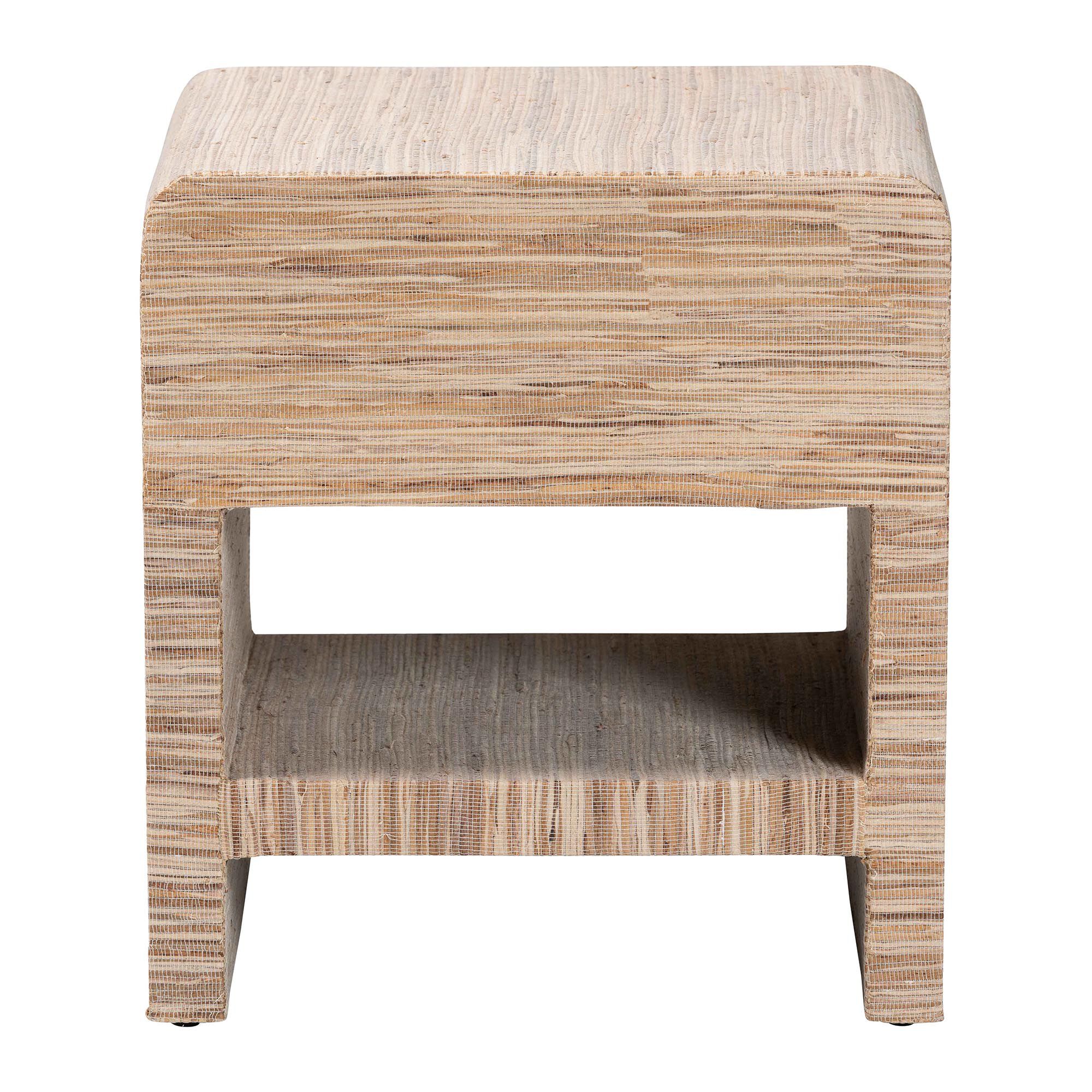 Callan Bohemian Woven Natural Grasscloth 1-Drawer Nightstand, NATURAL, alternate image number 5
