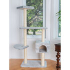 Gleepet 57" Real Wood Cat Tree With Condo And Perch, , on-hover image number 1