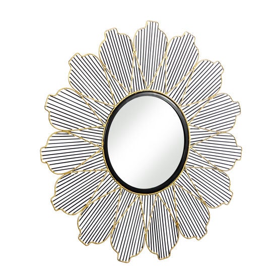 Black Contemporary Metal Wall Mirror, , alternate image number null