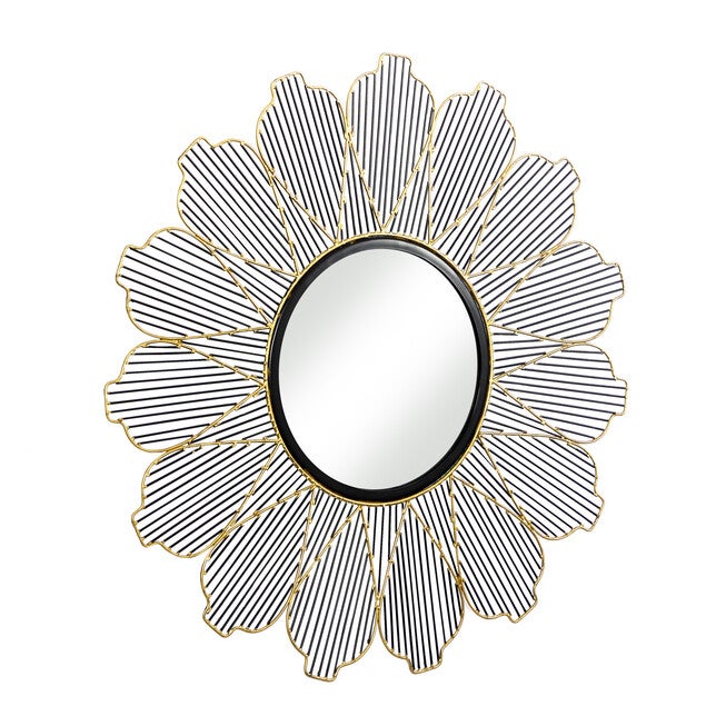Black Contemporary Metal Wall Mirror, , alternate image number 2