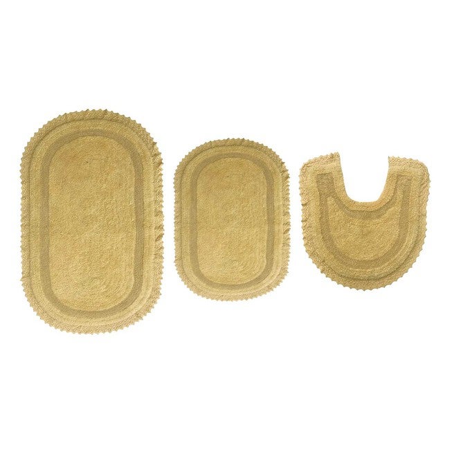 Auburn 3 Piece Reversible Bath Rug Collection, YELLOW, hi-res image number null