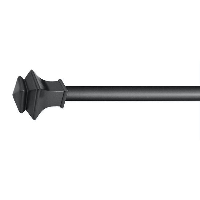 28 inches-48 inches Rod set with Square Finial, GRAPHITE, hi-res image number 0