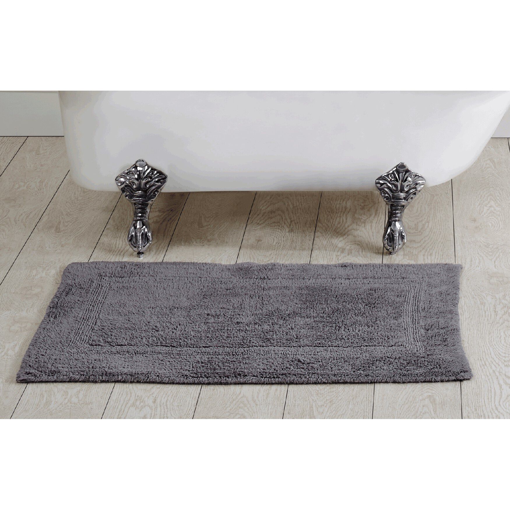 Lux Collections Mat Rug 24 inches X 40 inches Rectangle, GRAY, hi-res image number 0