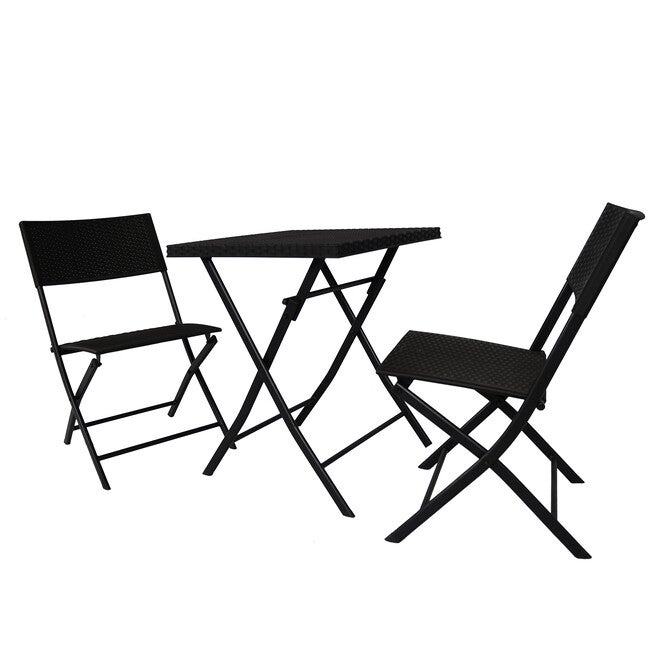 3 Pieces Patio Set, BLACK, hi-res image number null