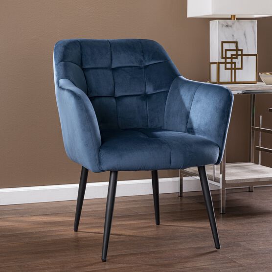 Trevilly Upholstered Accent Chair, BLUE, hi-res image number null