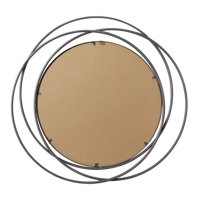 Grey Industrial Metal Wall Mirror, , on-hover image number 1
