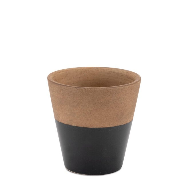Tapered Two-Tone Planter (Set of 2), BLACK/BROWN, alternate image number null