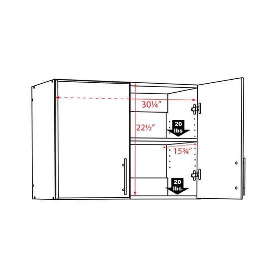 Elite 32" Stackable Wall Cabinet, Espresso, , alternate image number null
