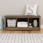 Simple Tri-Cubby Bench, GRAY, hi-res image number null