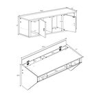 Designer Floating Desk & Hutch Set, White, , alternate image number null