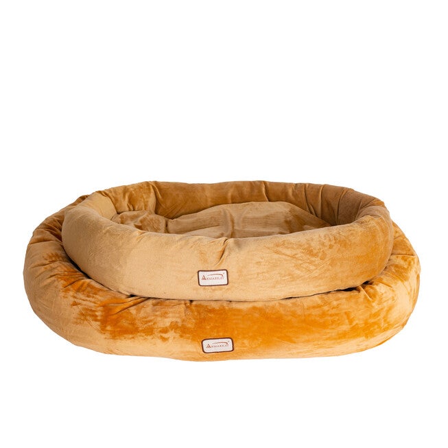Bolstered Pet Bed and Mat, ultra-soft Dog Bed, Brown, Large, , alternate image number 2