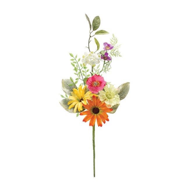 Mixed Spring Spray (Set of 2) 19 inchesH Polyester, YELLOW/GREEN, alternate image number null