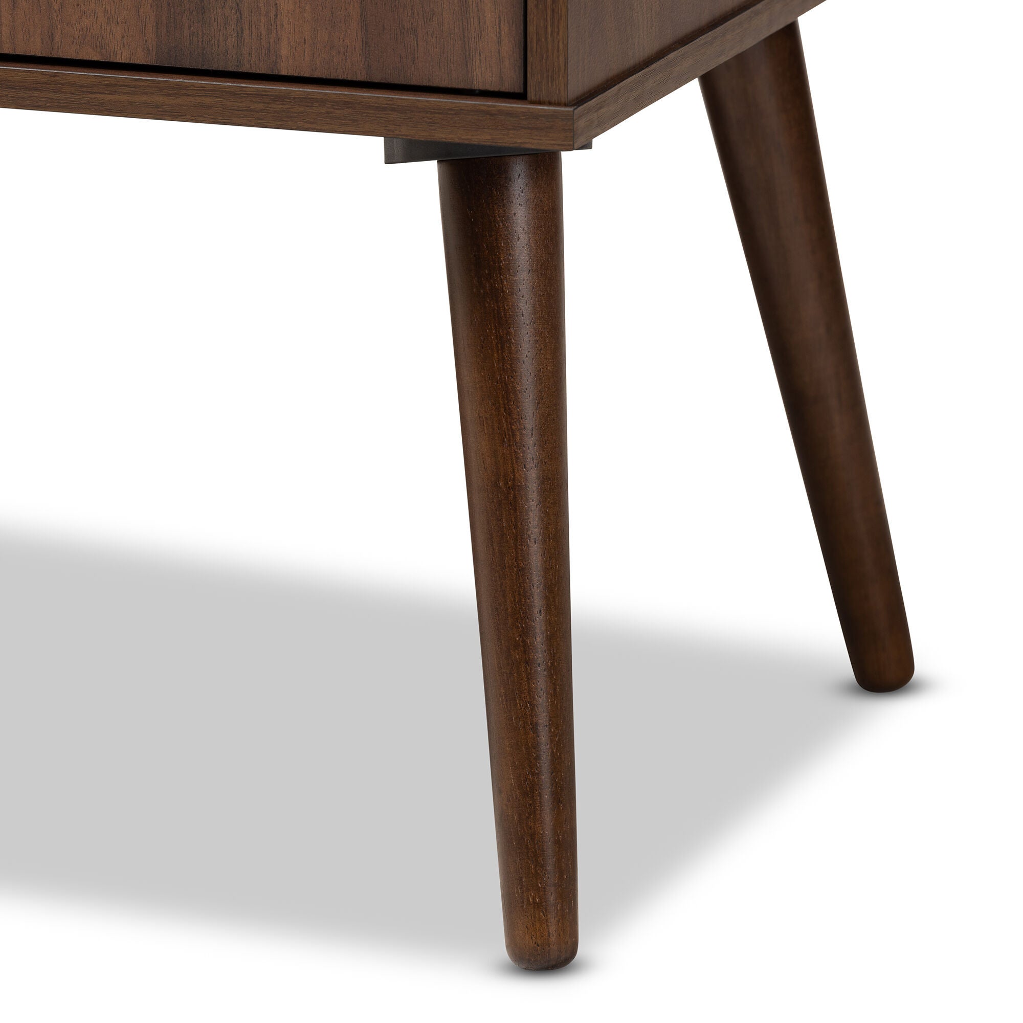 Alard Mid-Century Modern Walnut Brown Finished 2-Door Wood TV Stand, WALNUT, alternate image number 7