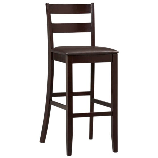 Triena Collection Soho Bar Stool, 30'H, ESPRESSO Triena Collection Soho Bar Stool, 30'H, ESPRESSO