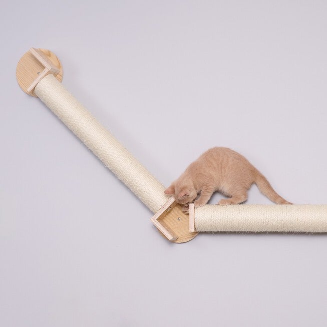 Armarkat Wall Series Wall Climbing Cat Post Bridge W2307, NATURAL BEIGE, alternate image number 2