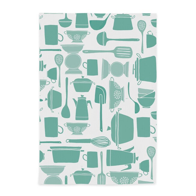 Foodie Designer Print Kitchen Dish Towel, Set 2, , on-hover image number null