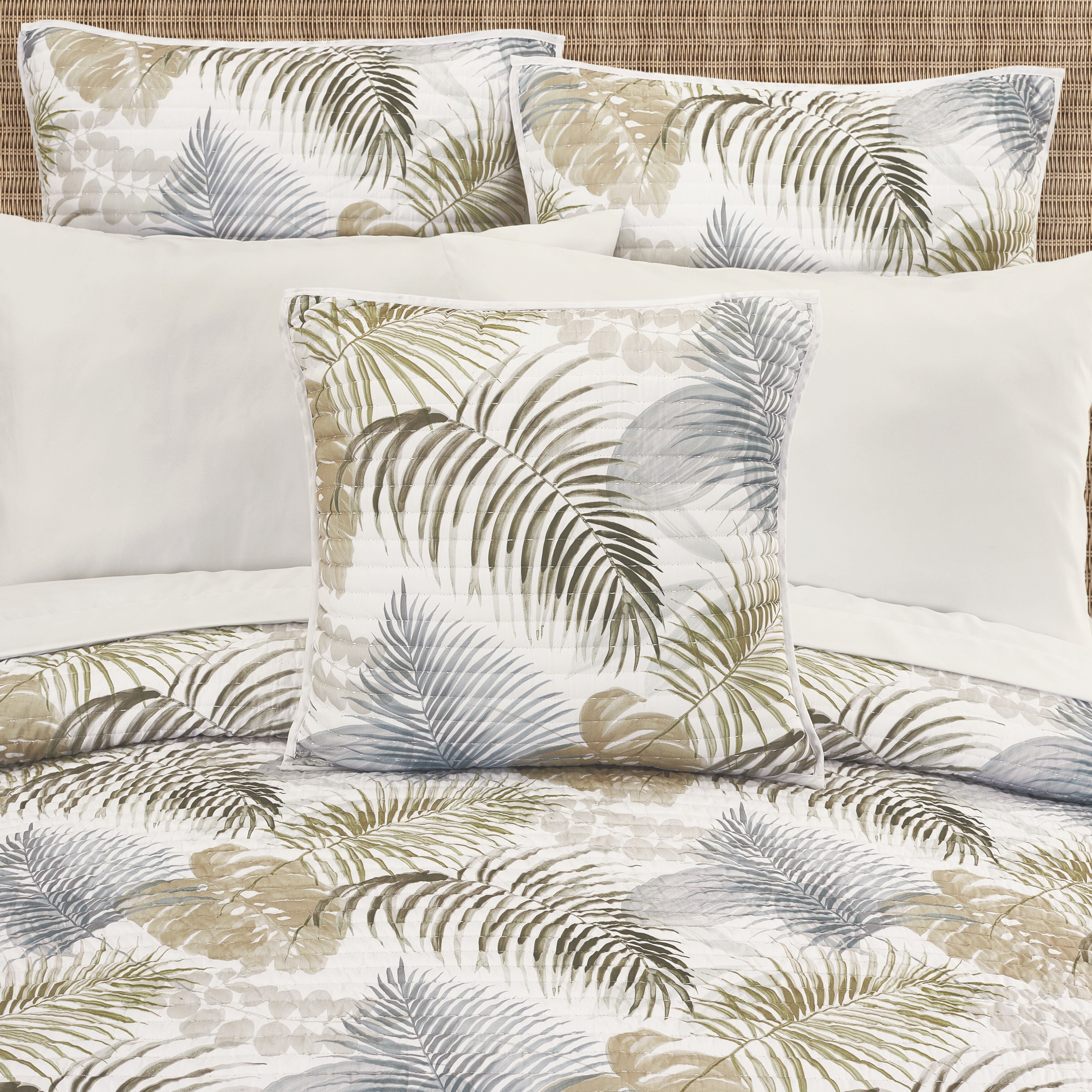HATTERAS QUILT 20" SQUARE QUILTED DECORATIVE THROW PILLOW