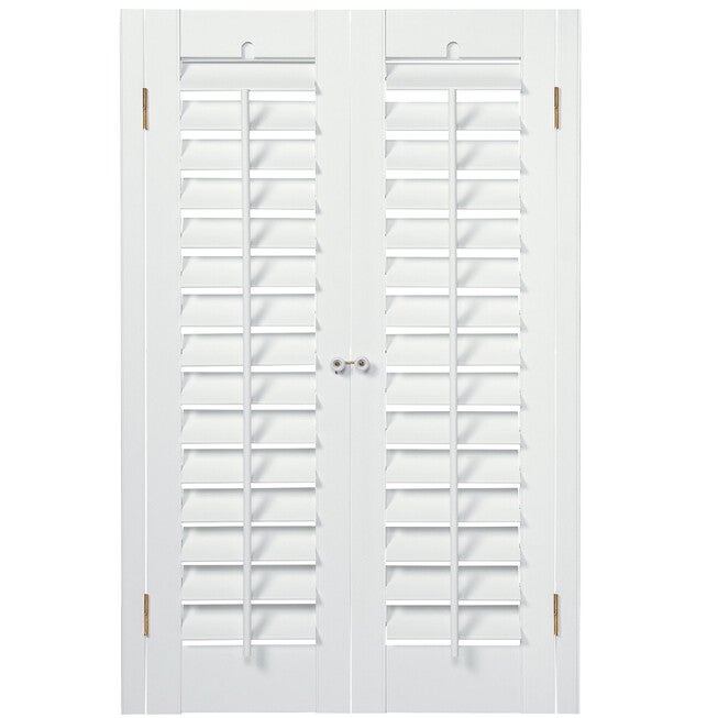 2¼" Louver Plantation Faux Wood Shutter, WHITE, hi-res image number null