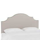 Linen Nail Button Notched Headboard, LINEN PUTTY, hi-res image number null