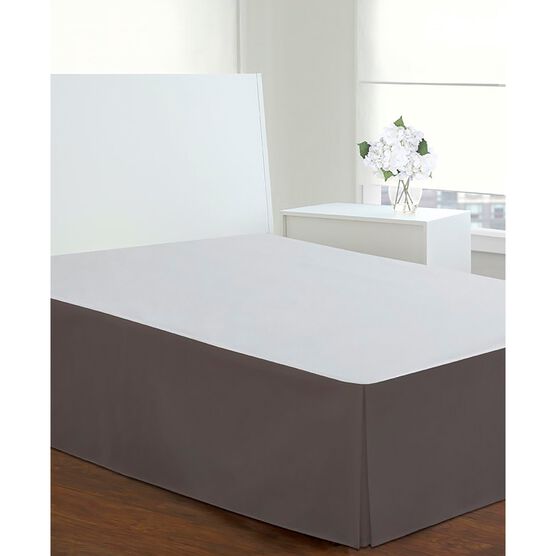 Luxury Hotel Classic Tailored 14" Drop Grey Bed Skirt, , on-hover image number null