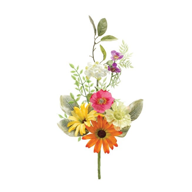 Mixed Spring Spray (Set of 2) 19 inchesH Polyester, YELLOW/GREEN, hi-res image number null