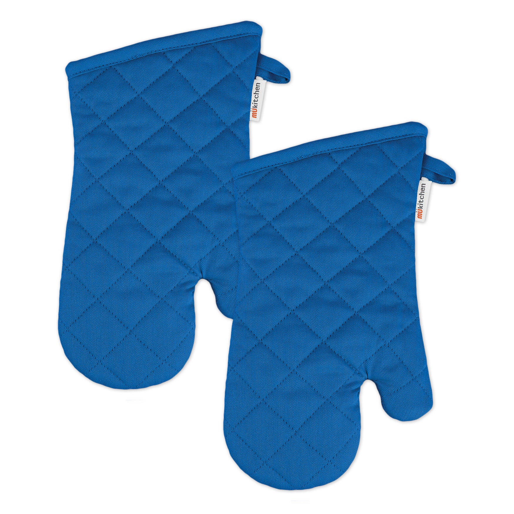 Solid Twill Oven Mitt, Set 2, BLUEBERRY, hi-res image number 0
