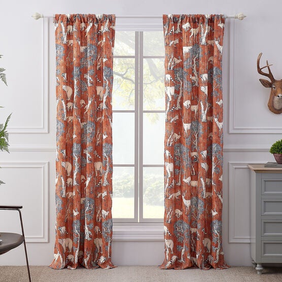 Menagerie Saffron Curtain Panel Pair Brylane Home
