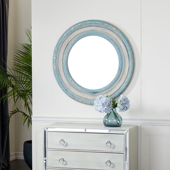 Beige Wood Farmhouse Wall Mirror, , alternate image number null