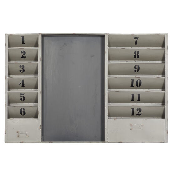 Grey Industrial Memo Board Metal Wall Décor, GREY, hi-res image number null