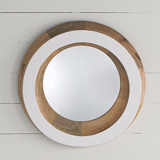 Laney Round Wooden Mirror Wall Decor Brylane Home