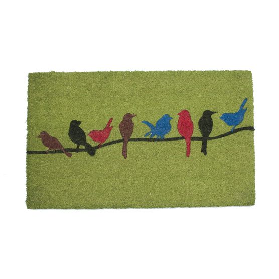Colorful Birds Coir Mat With Vinyl Backing Floor Coverings, MULTI, hi-res image number null
