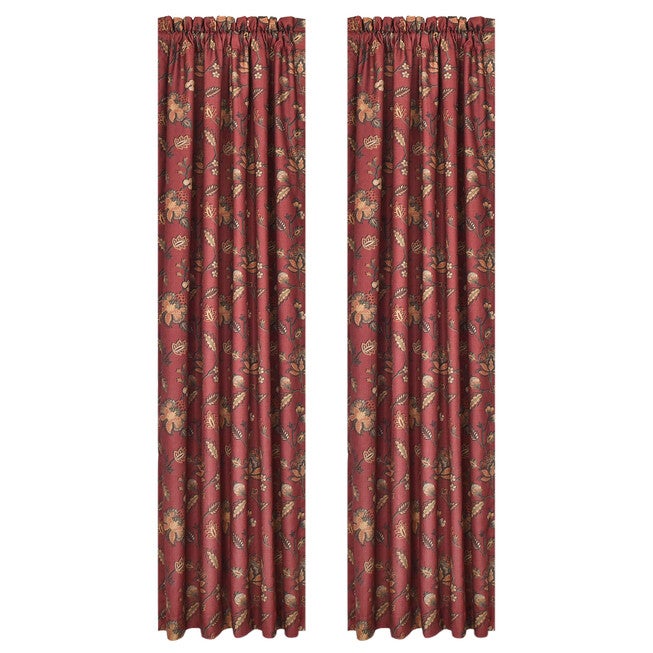 Bari 84 Inch Window Panel Pair, RED, alternate image number null